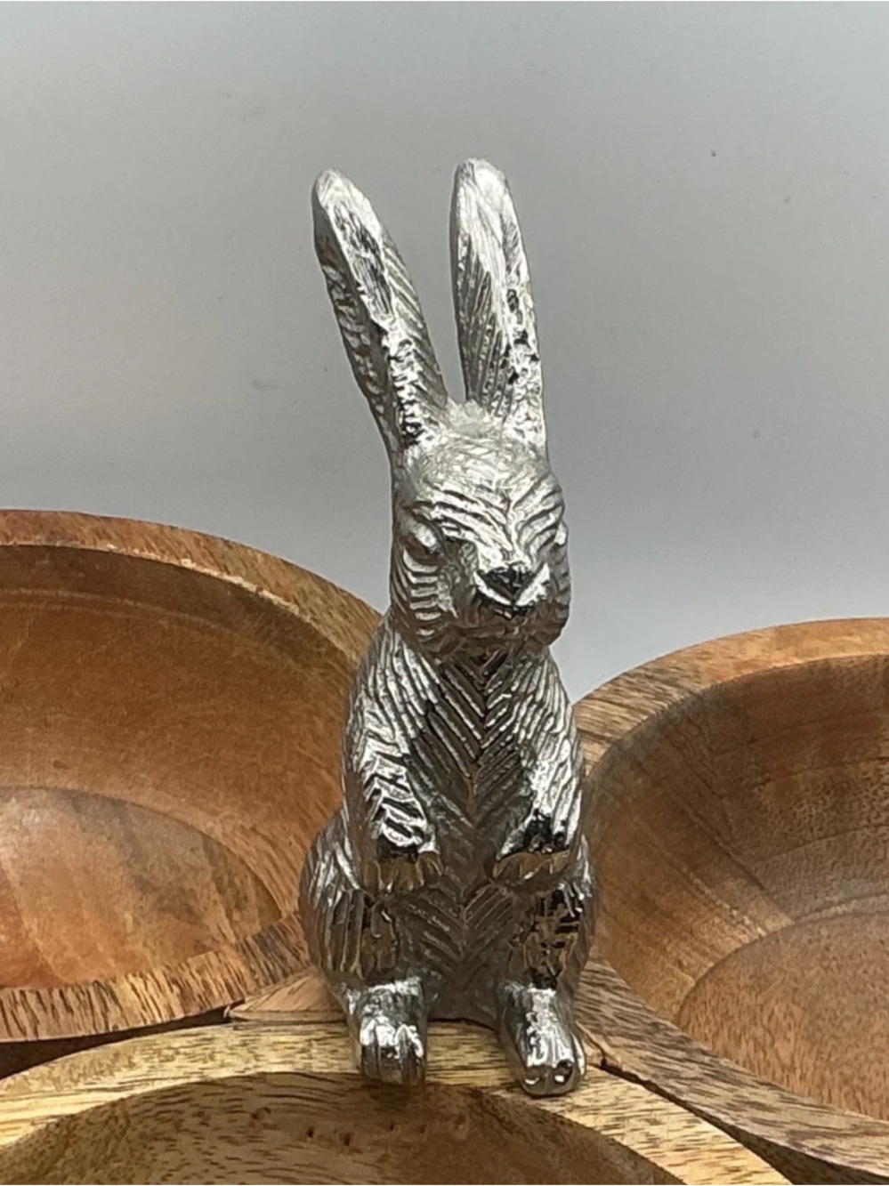 Decorative Silver Bunny Figurine - Home Accents
